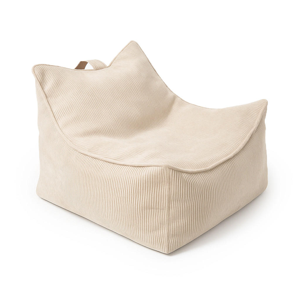 SITZSACK für Kinder, Slimcord, Beige - Cappuccino, Textil (60/50/70cm) - MeowBaby