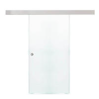 SCHIEBETÜR SAPHIR - Milchglas, 205 x 90 cm - Transparent, Glas (90/205/0.8cm) - Home Deluxe