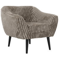 SESSEL PIRS - Hellbraun Cord - Schwarze Beine - Hellbraun/Schwarz, Holzwerkstoff/Textil (80/75/74cm) - MKS