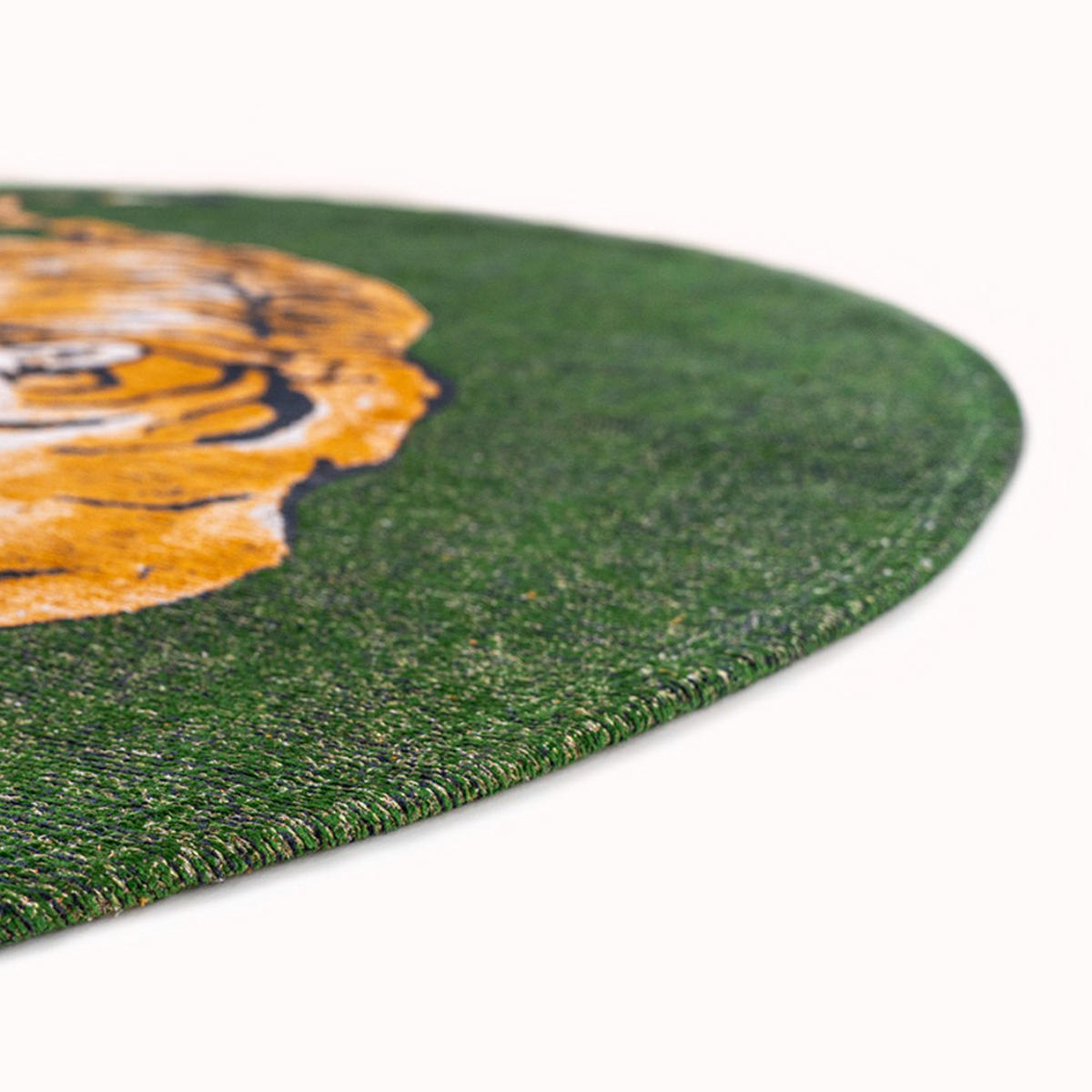 TEPPICH Green On Fire Pop Tiger 240/240 cm - Grün, Kunststoff/Textil (240/240cm) - Louis De Poortere