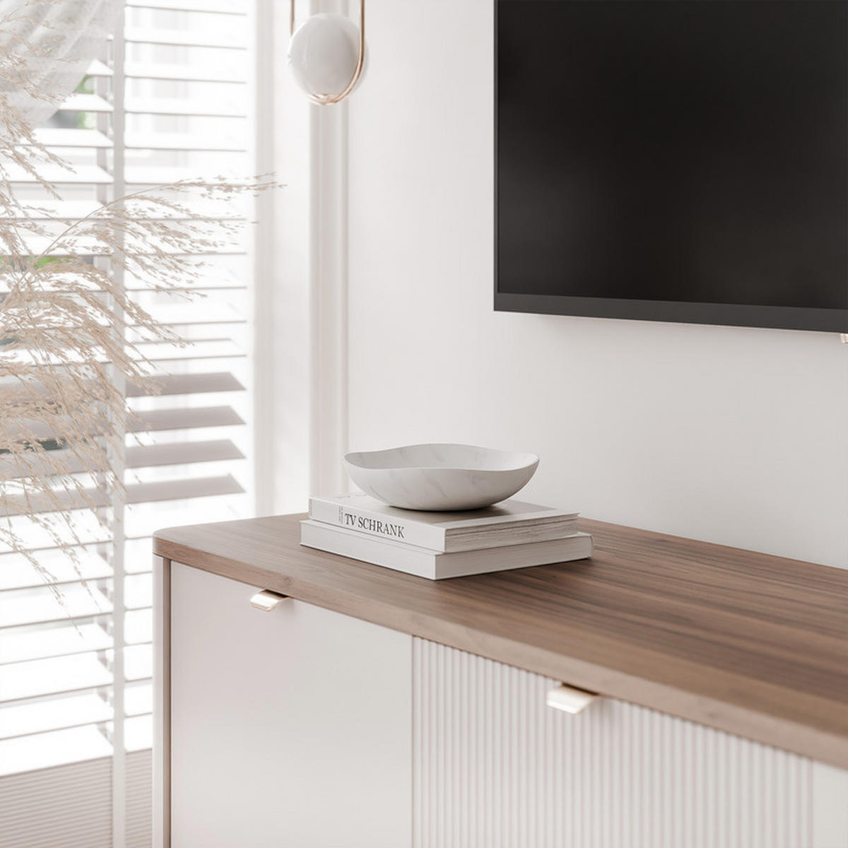 TV-LOWBOARD NAVANI stehend, 130 cm Kaschmir/Nussbaum - Nussbaumfarben/Schwarz, Holzwerkstoff/Metall (130/52/40cm) - Idohome
