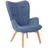 SESSEL Stoff blau - Blau, Holz/Textil (71/100/77cm) - CLP