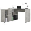 ECKSCHREIBTISCH DIEGO - Grau, Holzwerkstoff (122/120/75cm) - CARO-Möbel
