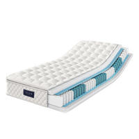 TASCHENFEDERKERNMATRATZE 90/200 cm, Weiß, Härtegrad H3, 25cm Höhe - Weiß, Textil (90/200cm) - Oxeza