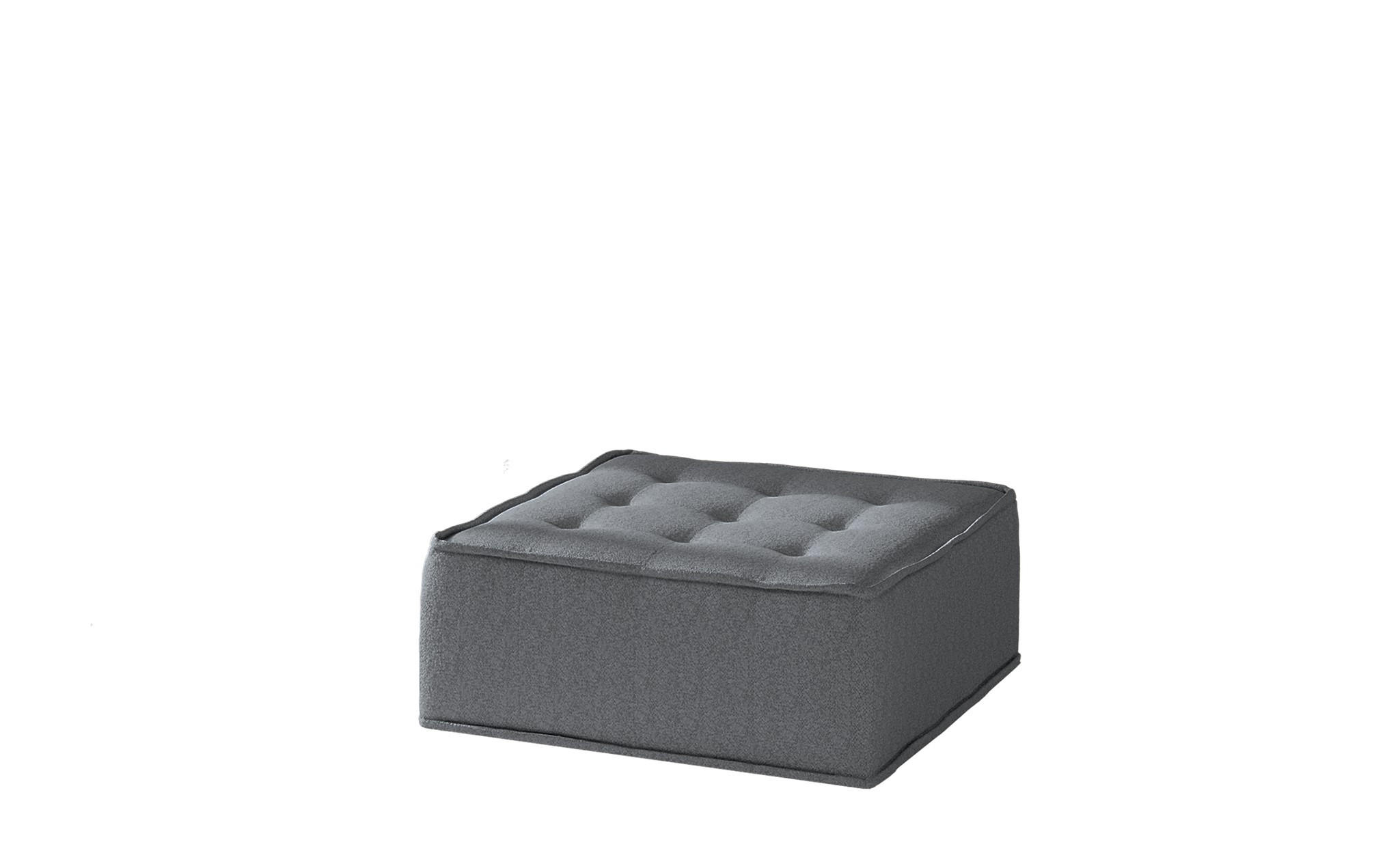 POLSTERHOCKER Sande In Alpine - Anthrazit, Holzwerkstoff/Textil (90/38/90cm) - Fun Möbel
