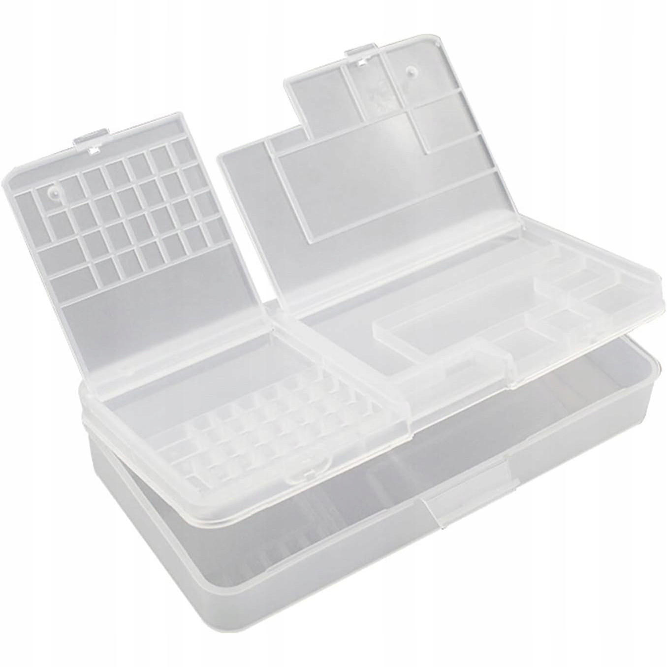 AUFBEWAHRUNGSBOX Universal, Sortierbox für elektronische Bauteile, 2-lagig, PP, transparent, 205 x 100 x 45 mm - Multicolor, Kunststoff/Metall (4/10/19cm)