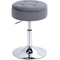 BARHOCKER mit Stauraum drehbar höhenverstellbar 49-65 cm Grau - Grau, Metall (39/65/39cm) - Meubliv