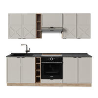 KÜCHENZEILE Fame-Line GrauBeige/Goldkraft Eiche 235 cm, AP Anthrazit - Honigeiche/Grau, Holzwerkstoff (235/81.6/60cm) - Vicco