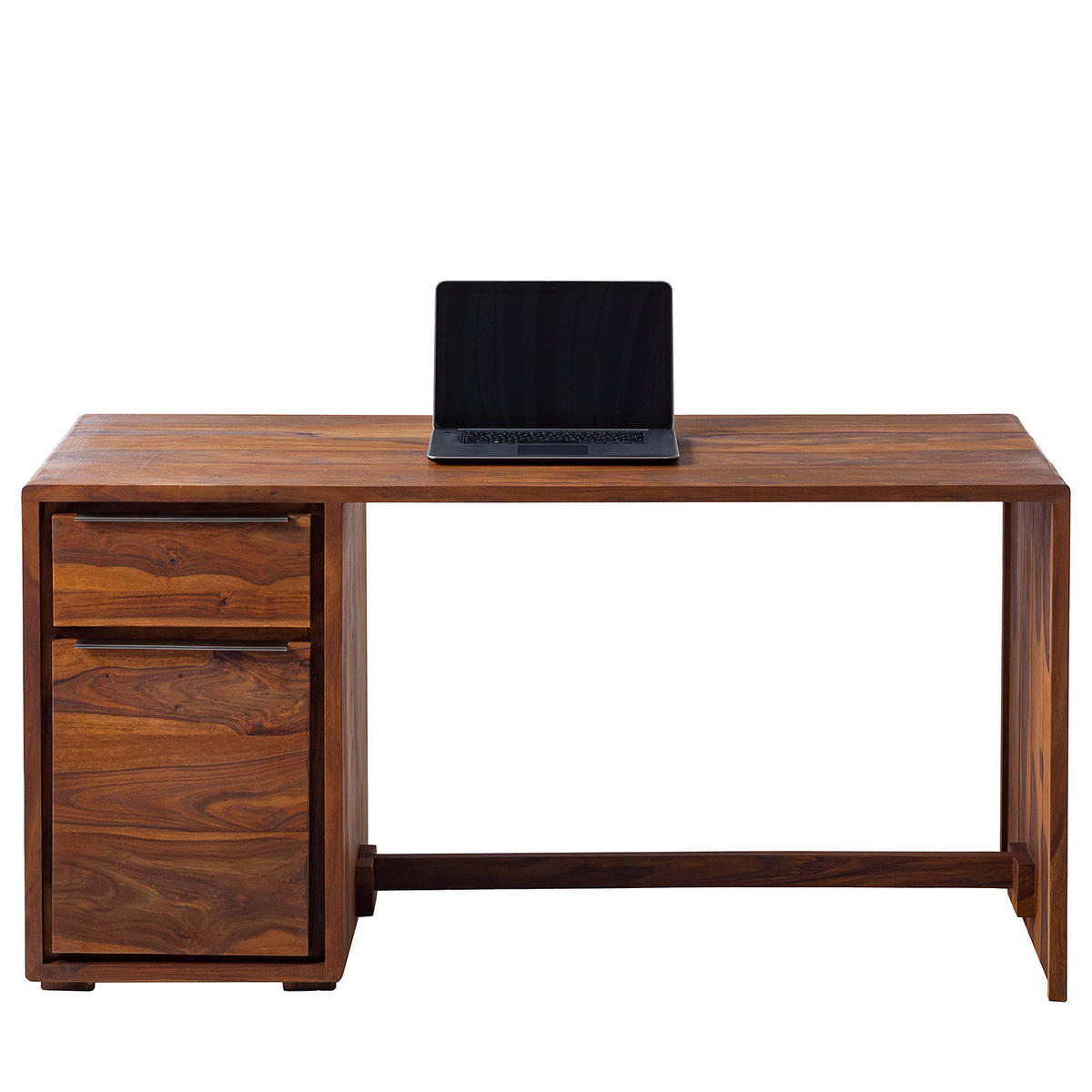 SCHREIBTISCH - Sheesham massiv - Sheeshamfarben, Holz (60/150/76cm) - home24