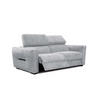 SOFA CALVERA 3-Sitzer mit 1 Relaxfunktion, hellgrau - Hellgrau, Holzwerkstoff/Textil (204/79/106cm) - Courtois Laville