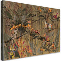 WANDBILD affen im dschungel - Braun, Textil (60/40cm) - Feeby