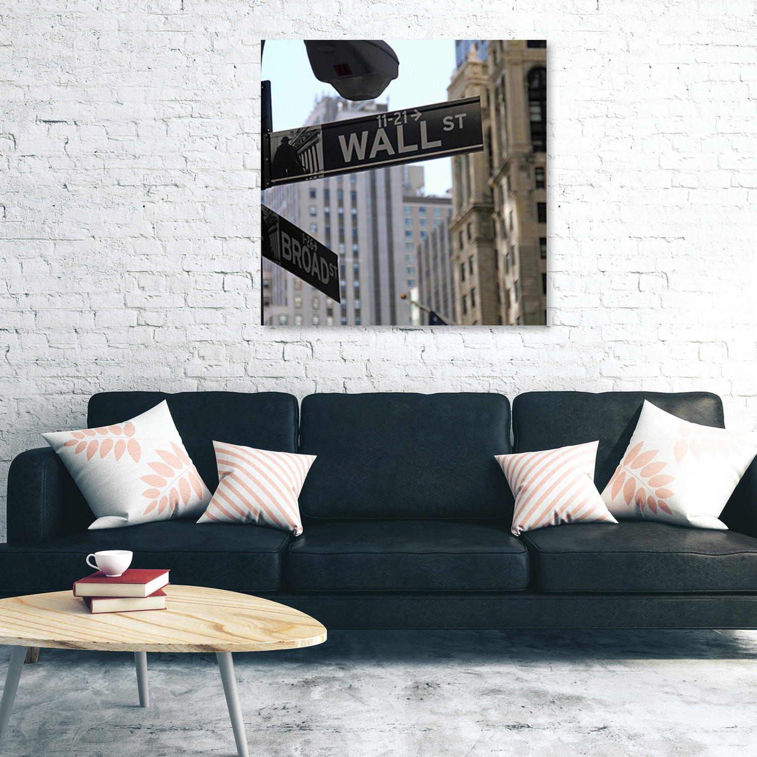 WANDBILD abstrakte kunst farbe - Grau, Textil (50/50cm) - Feeby