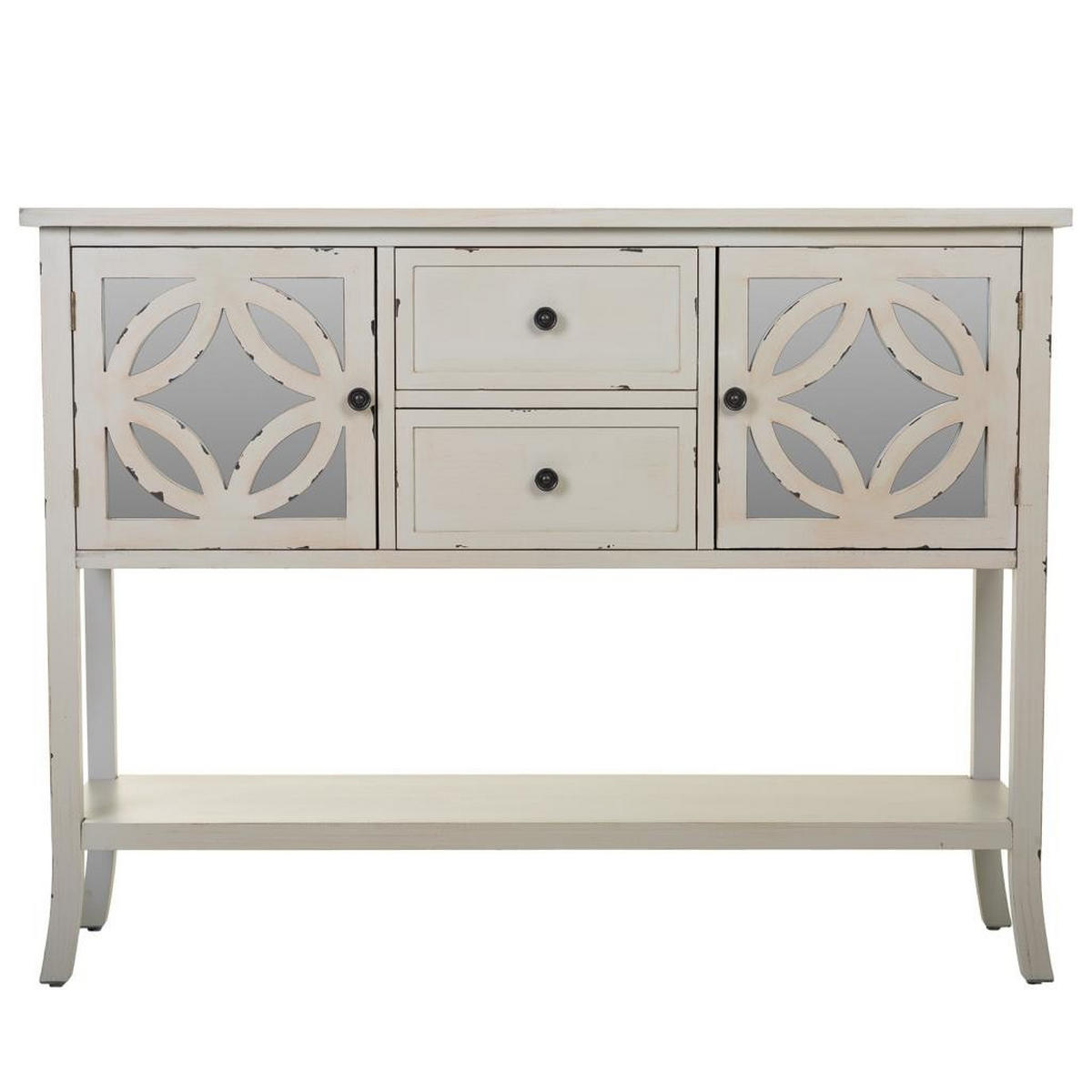 SIDEBOARD aus Holz 121x37x91 cm - Grau, Holz (121/91/37cm) - Wanderlust