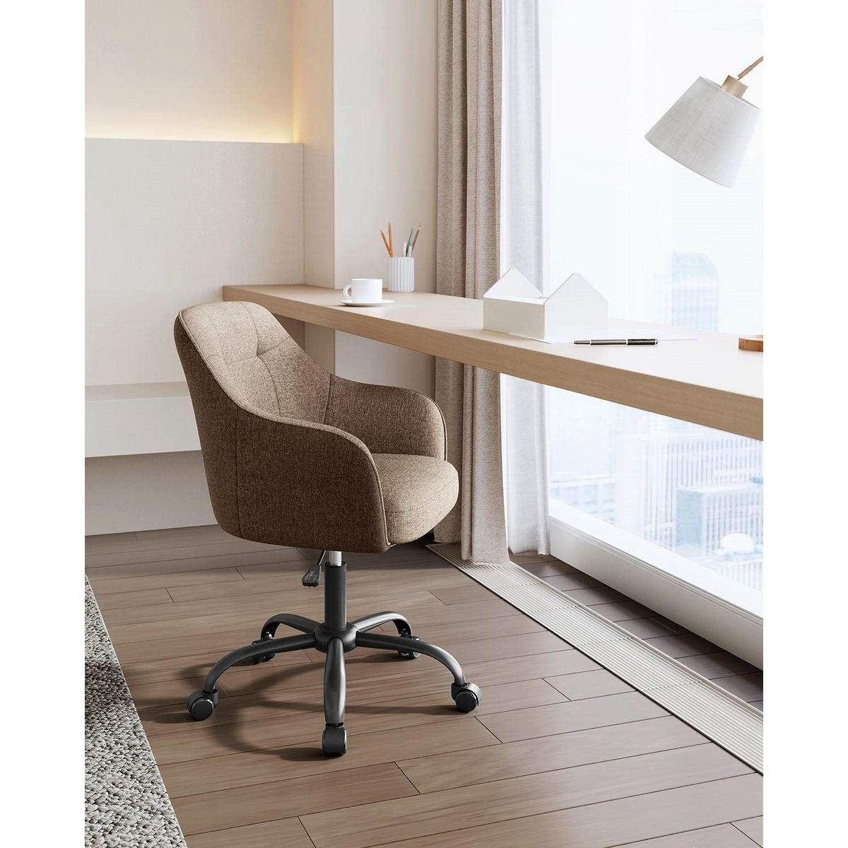 BÜROSTUHL ADELAIDE - Braun, Holzwerkstoff (65/93/69cm) - Hansiro