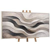 GEMÄLDE Sandwellen Schattenfugenrahmen Beige 140x70 cm - Beige, Holz (140/70cm) - YS-art gallery