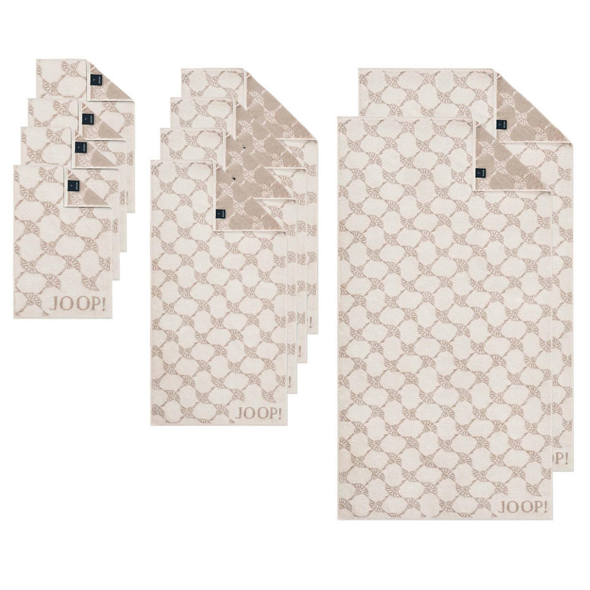 HANDTUCH Unisex Beige Baumwolle 10er Pack - Creme, Textil (200/135cm) - Joop!