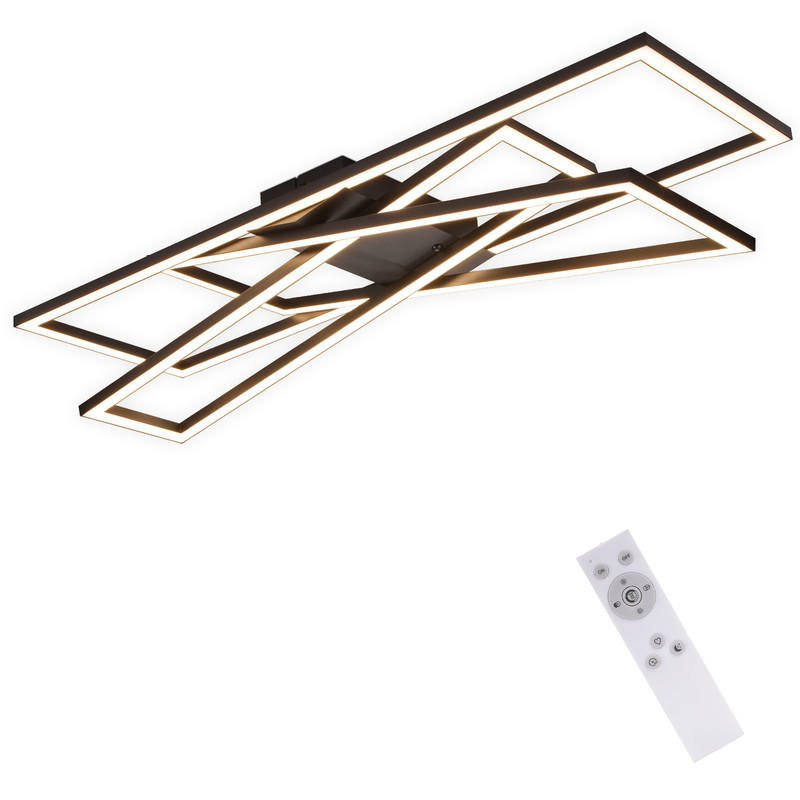 LED-DECKENLEUCHTE Mabee 23.5/75/13.5cm - Schwarz, Metall (75/23.5/13.5cm) - Nettlife