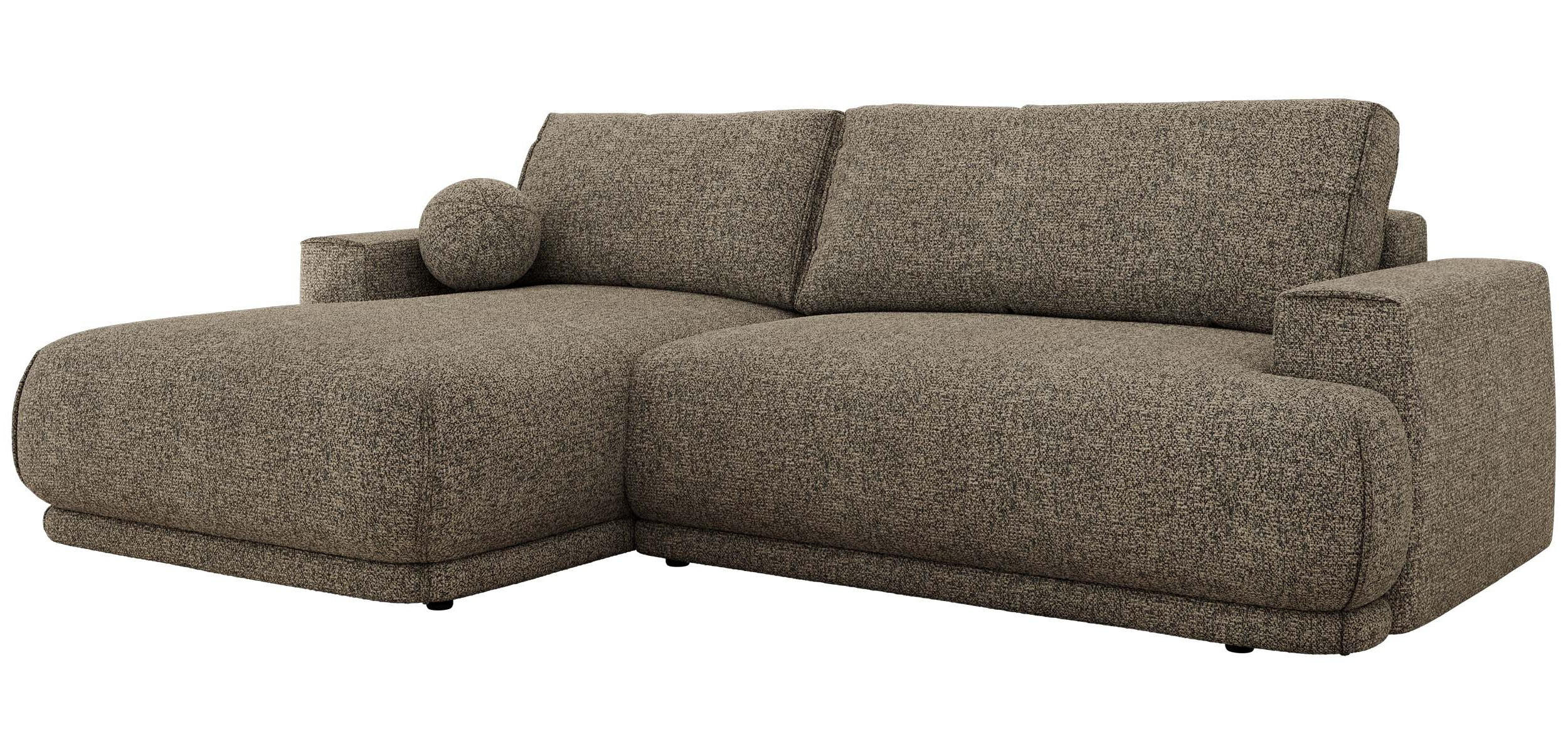 ECKSCHLAFSOFA RINA L Grau Strukture - links - Schwarz/Grau, Kunststoff/Textil (267/170cm) - MKS