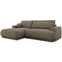 ECKSCHLAFSOFA RINA L Grau Strukture - links - Schwarz/Grau, Kunststoff/Textil (267/170cm) - MKS