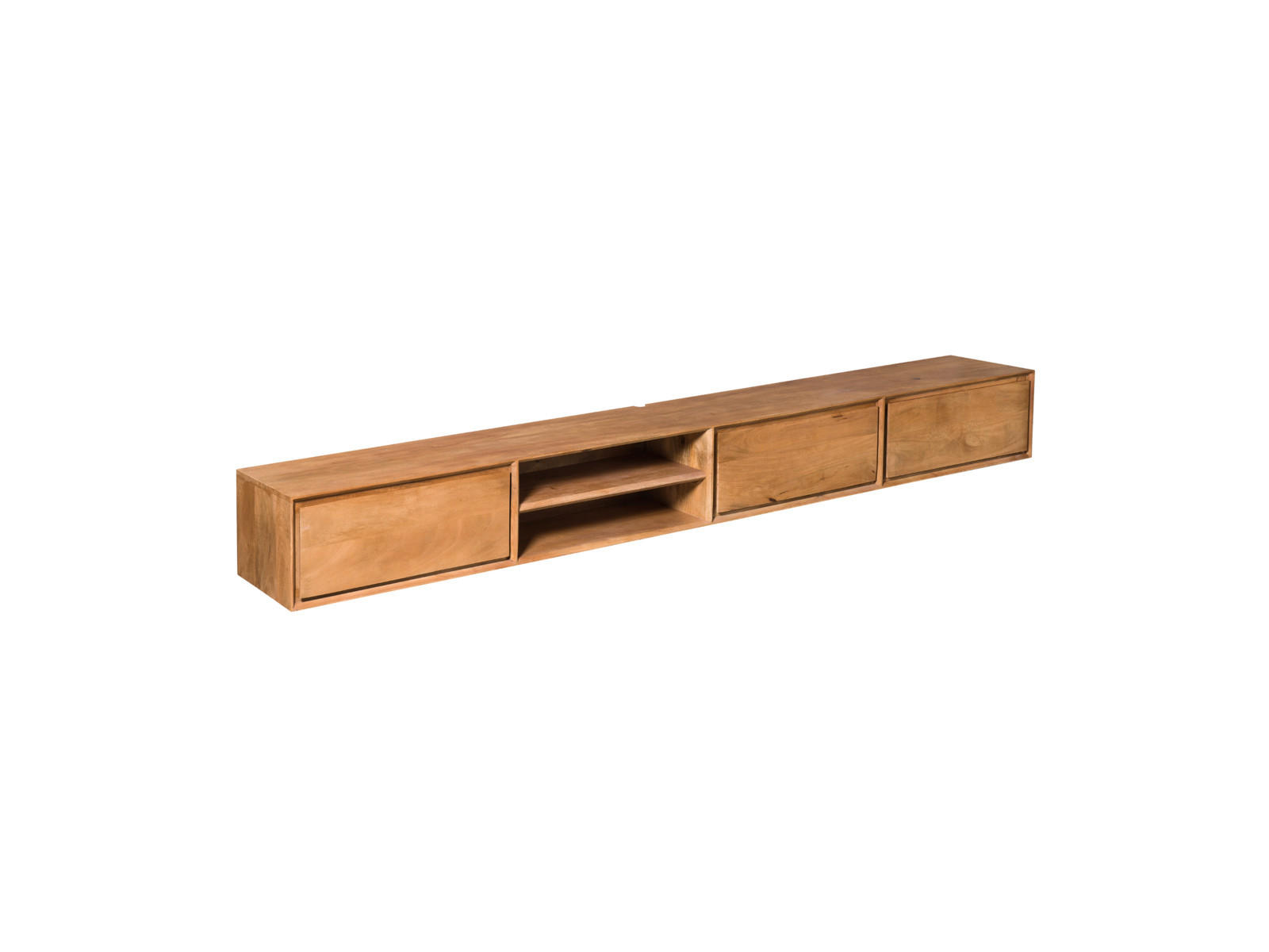 LOWBOARD Amoria Mangoholz 280 cm / 35 cm Natur - Naturfarben, Holz (280/30/35cm) - Villa Möbel