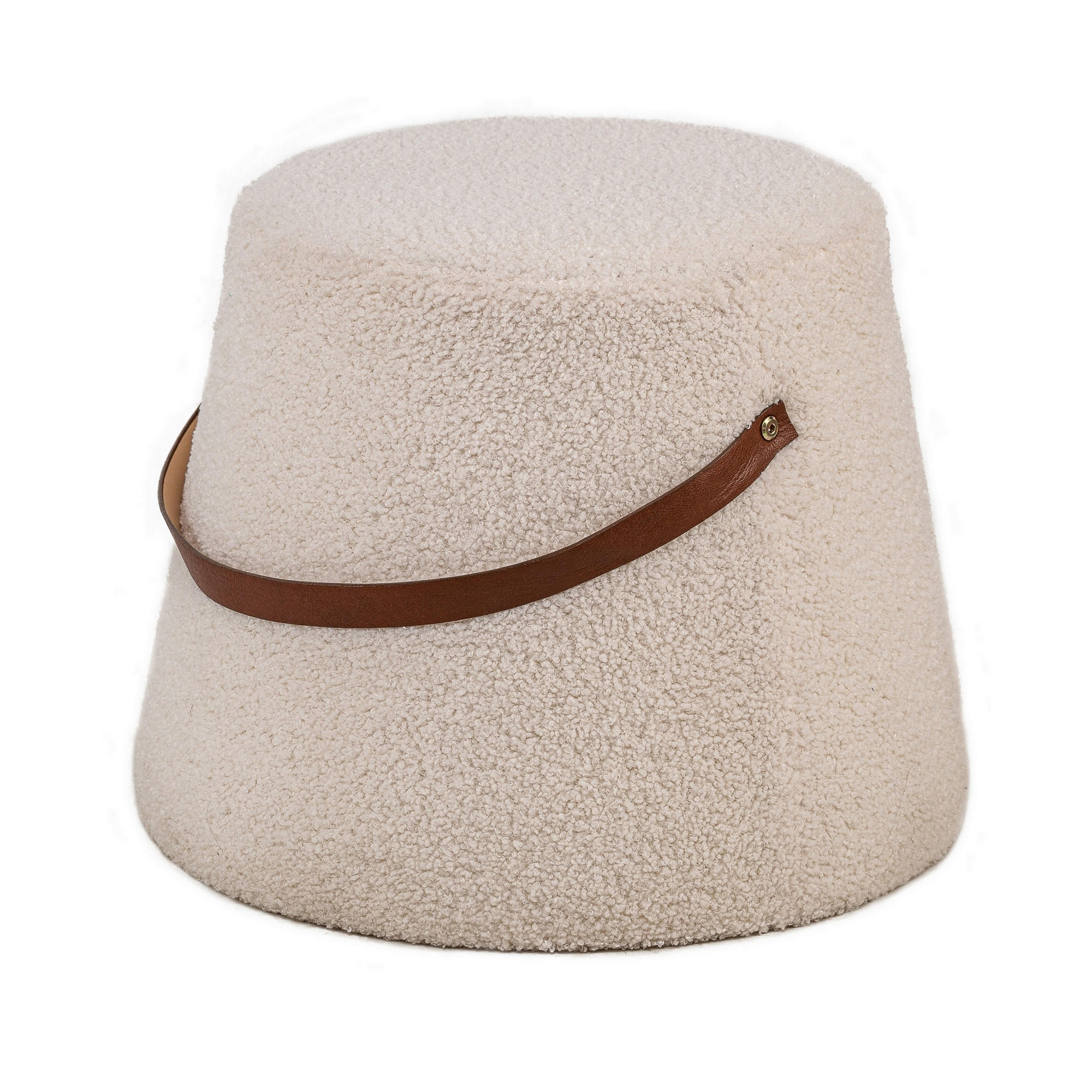 POUF Samt Weiß - Weiß, Textil (42/36/42cm) - Nordlys