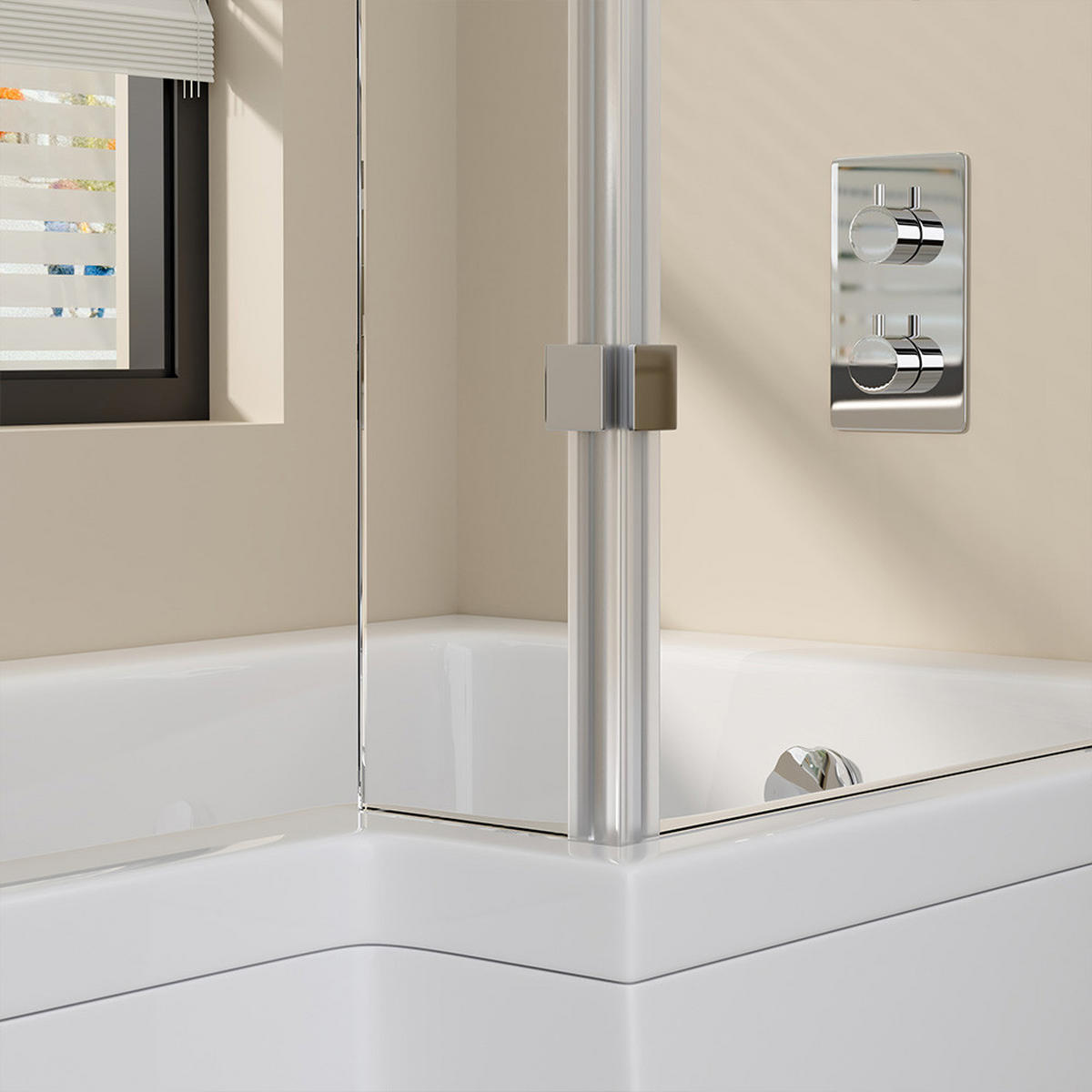 BADEWANNE ELARA - Seitenauslage: Links - Weiß, Keramik (170/53/85cm) - Home Deluxe
