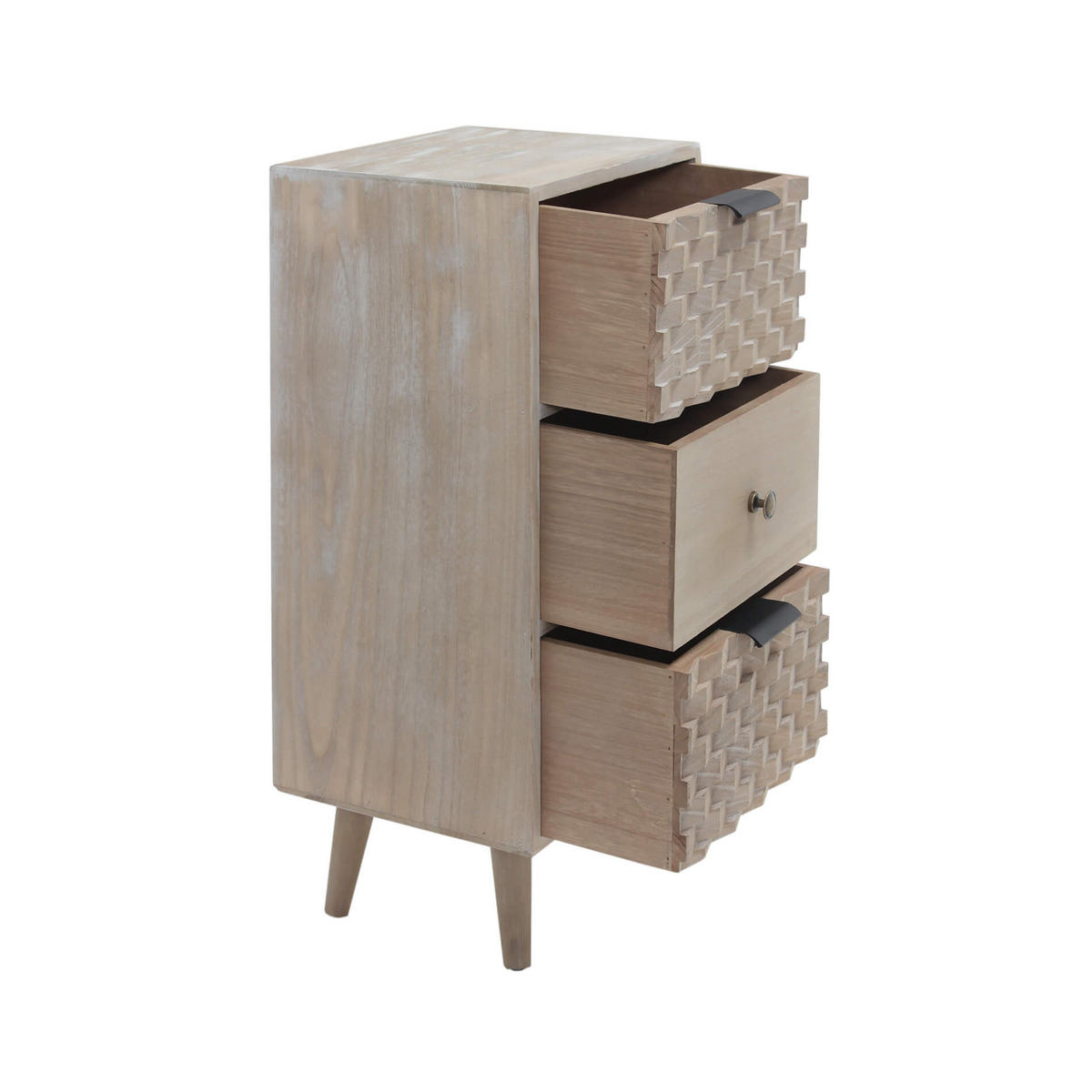 NACHTTISCH Braun 25/30/63 cm - Braun, Holz (25/63/30cm) - Mobili Rebecca