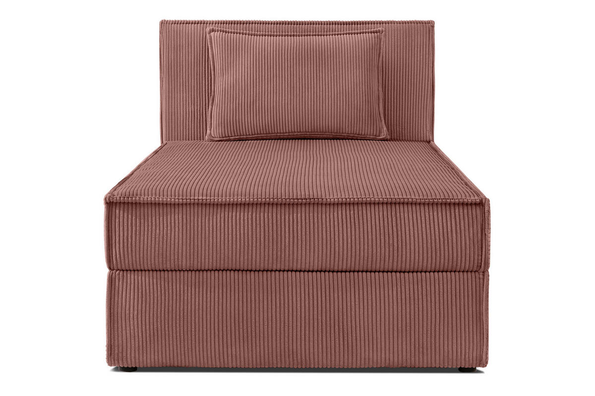 BOXSPRINGBETT ROTI Einzelbett, rosa - Schwarz/Rosa, Holz/Holzwerkstoff (80/200cm) - KONSIMO®