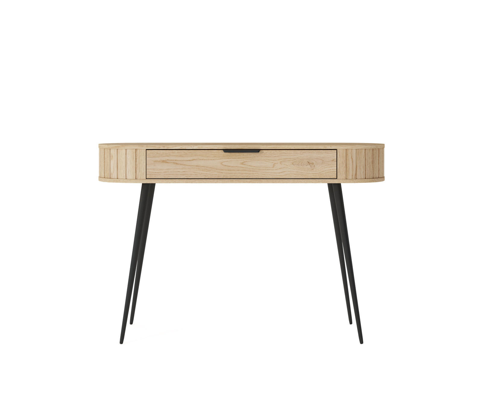 KONSOLENTISCH LOVI 120 cm Eiche Cremona - mit Riffel-Optik - Eichefarben/Schwarz, Holz/Holzwerkstoff (40/120/80cm) - Ravio