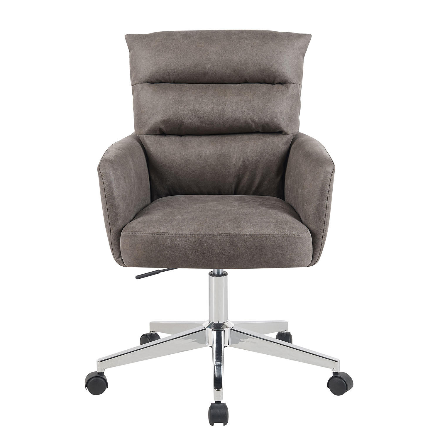 BÜROSTUHL Mika-Svenja - Taupe/Chromfarben, Textil/Metall (59/91/66cm) - DUBI Möbel