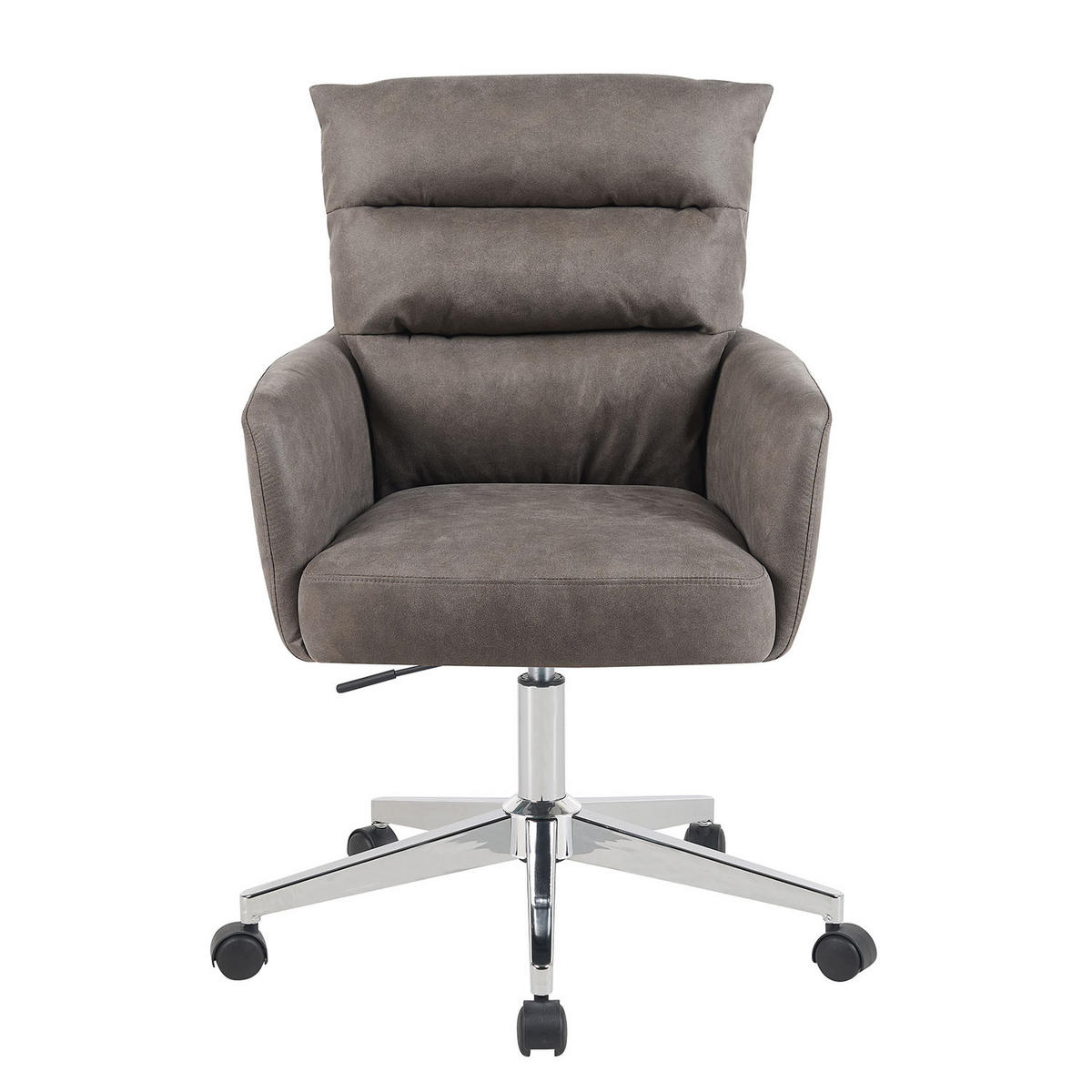 BÜROSTUHL Mika-Svenja - Taupe/Chromfarben, Textil/Metall (59/91/66cm) - DUBI Möbel