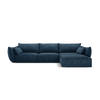 ECKSOFA rechts Kaelle aus Chenille-Stoff königsblau 4 Sitzplätze - Blau, Textil (171/308cm) - Micadoni