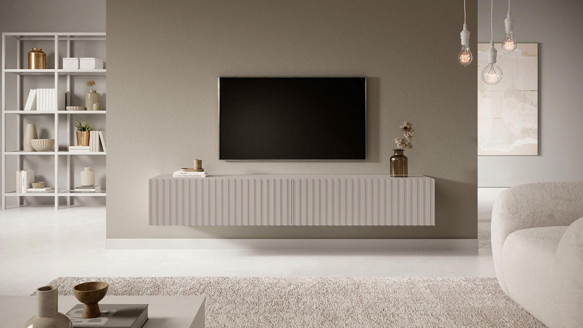 TV-HÄNGEBOARD Telire Greige 138/30/32 cm - Taupe, Holzwerkstoff (138.6/30/31.6cm) - Selsey