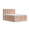 BOXBETT Sansa Korallenfarbe 140/200 cm mit Taschenmatratze und Topper - Koralle/Schwarz, Holz/Holzwerkstoff (140/200cm) - Maison de Reve