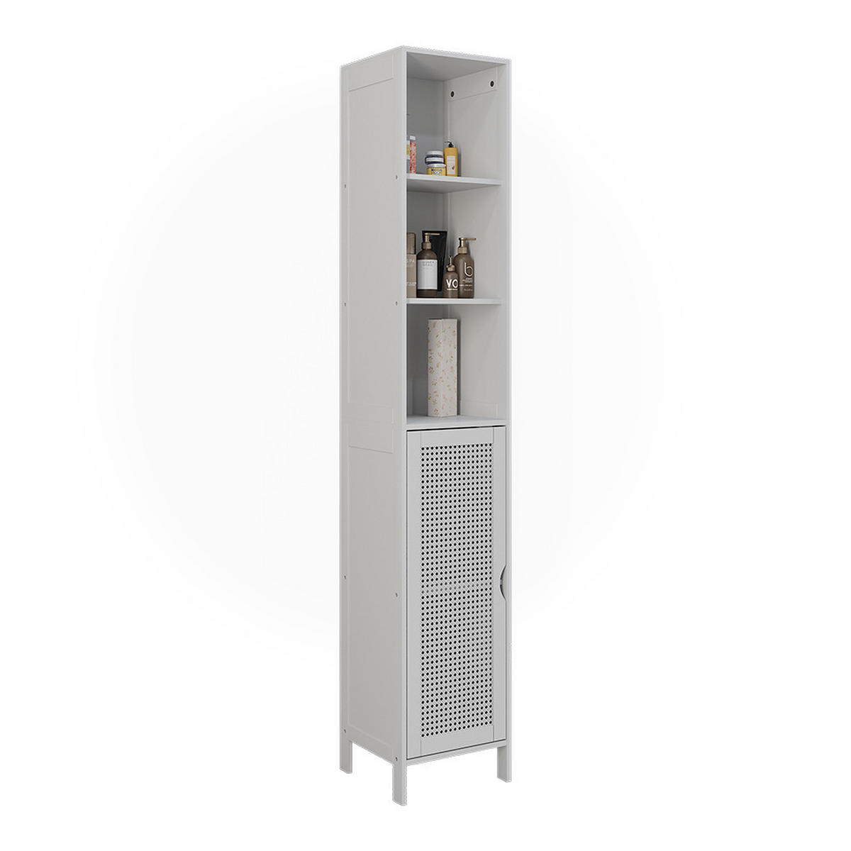 KOUPELNOVÁ SKŘÍŇKA Liora Bílá 30 x 170 cm s 1 dveřmi - bílá, kompozitní dřevo (30/170/29cm) - Vicco