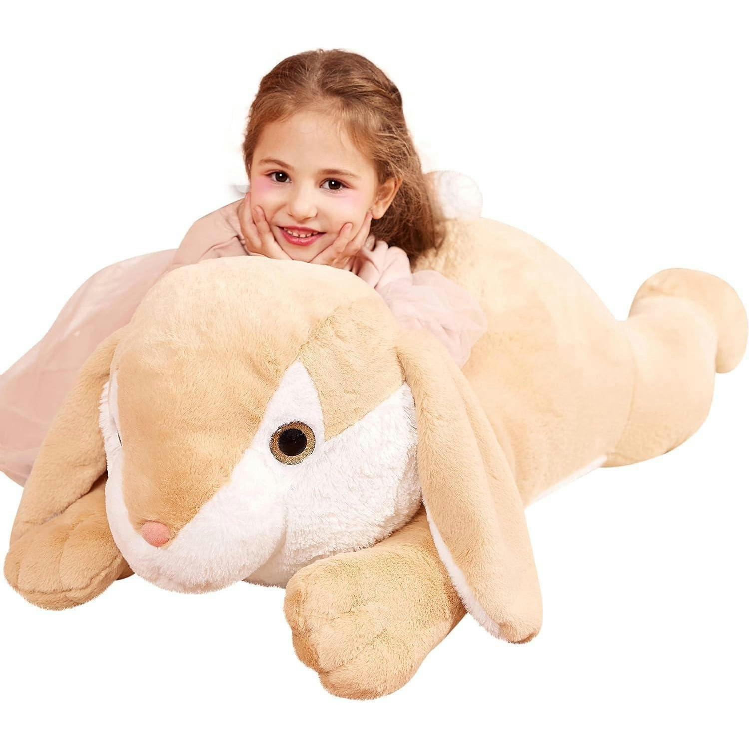 STOFFTIER Hase 78 cm - Braun, Textil (33/76.2cm)