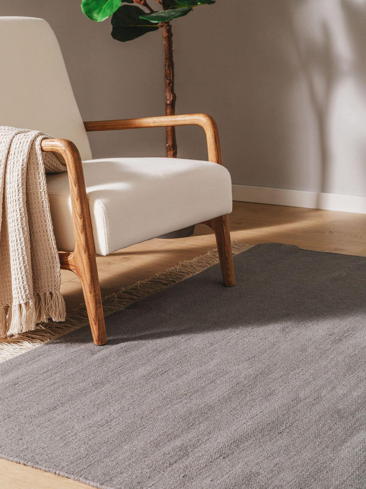 WOLLTEPPICH Liv Grau 170x240 cm - Grau, Textil (170/240cm) - benuta Pop