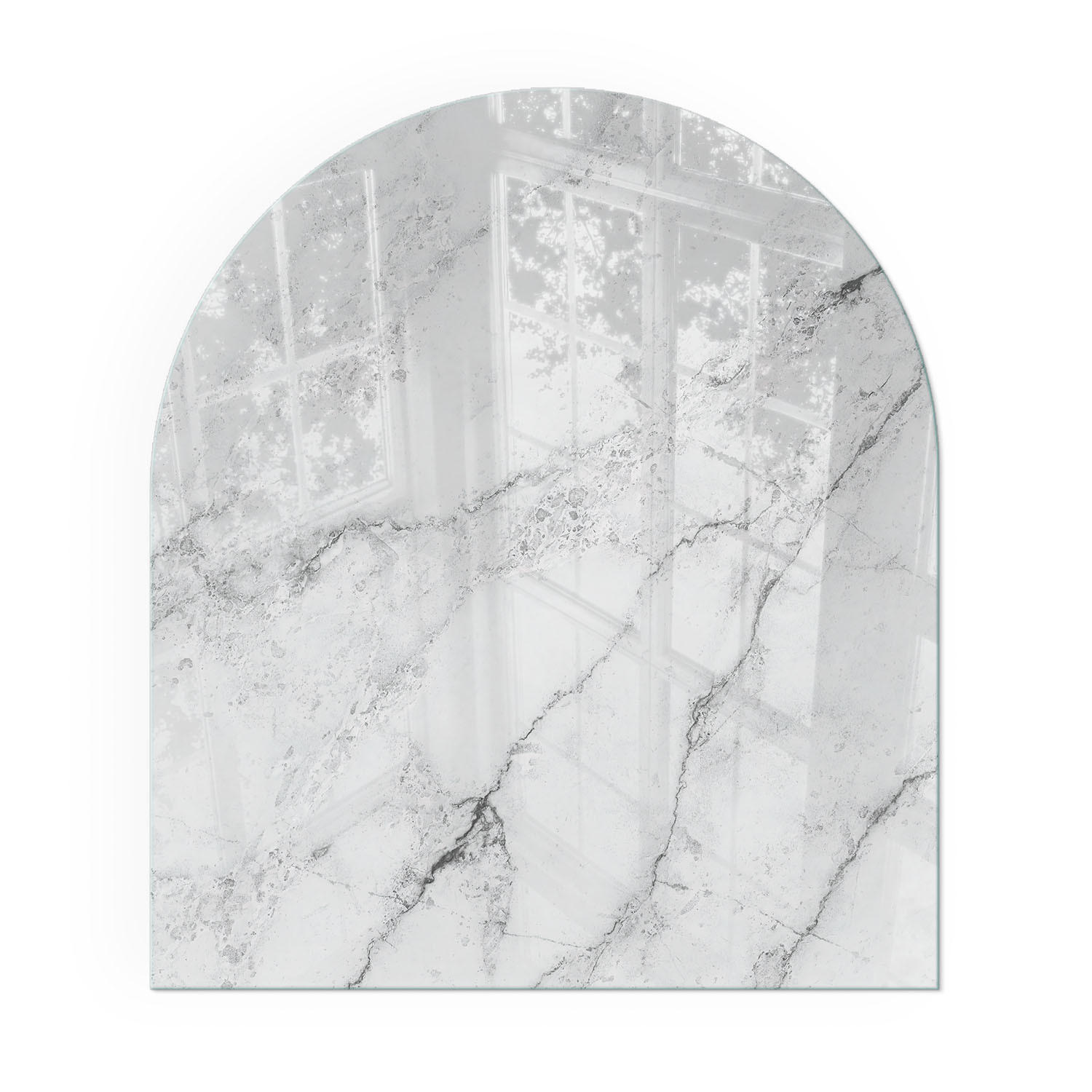 GLASPLATTE für Kamin 80x70 cm - Weiß, Glas (80/70/0.4cm) - TULUP