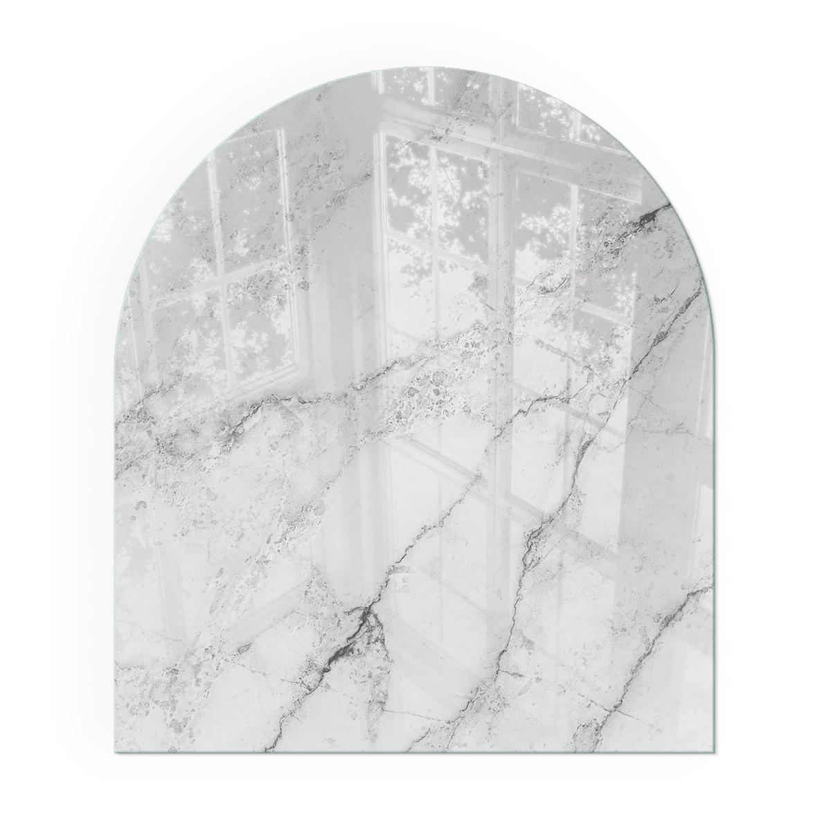 GLASPLATTE für Kamin 80x70 cm - Weiß, Glas (80/70/0.4cm) - TULUP