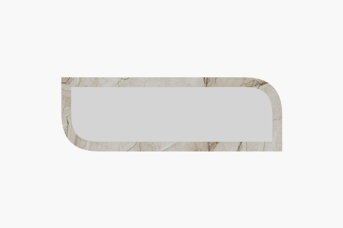 WANDSPIEGEL Radiance Granit Optik 40x120cm - Beige, Glas/Holzwerkstoff (40/120/2cm) - moebel17