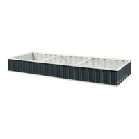 HOCHBEET Albrandswaard - Anthrazit, Metall (258/30/90cm) - [en.casa]