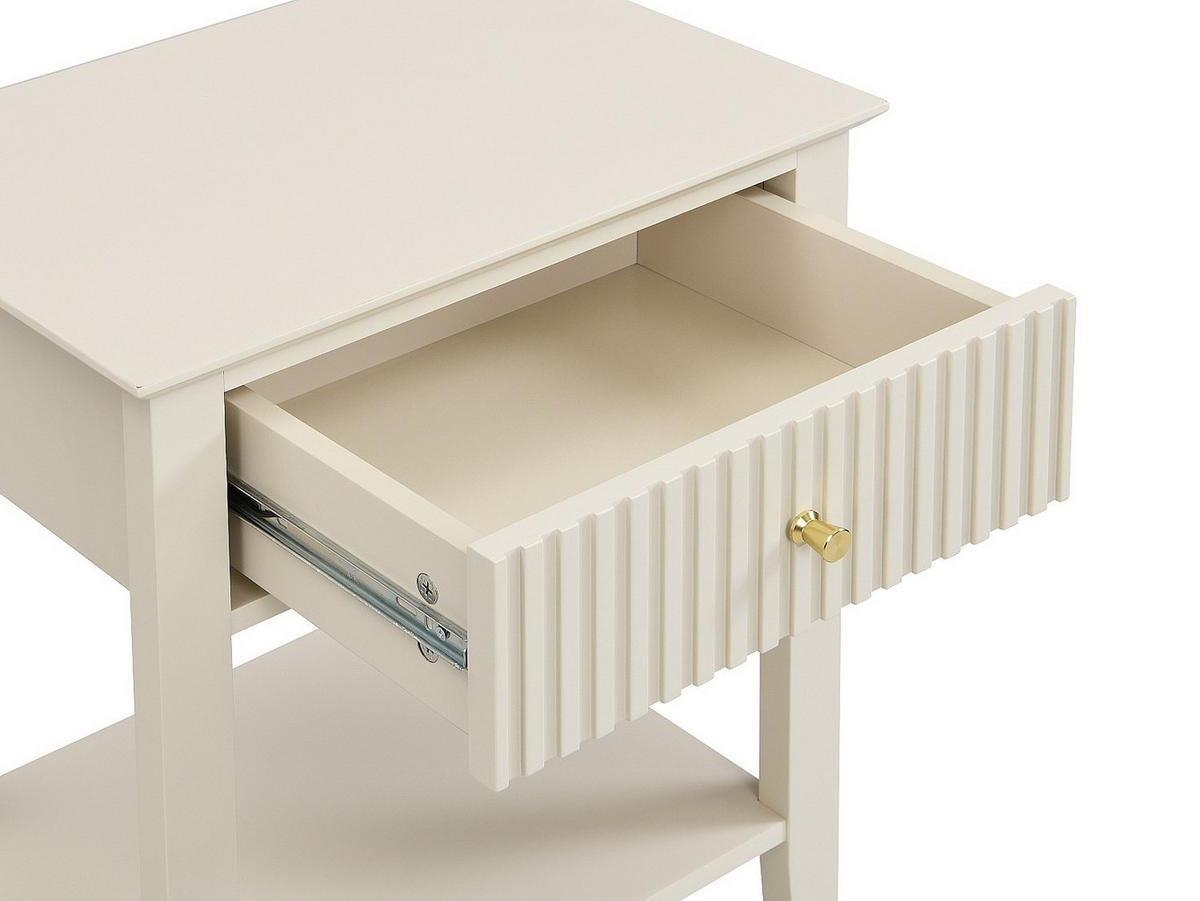 NACHTTISCH - 48 x 35 - holz - beige Niriva - Beige, Holz (48/61.5/35cm) - Vente-Unique