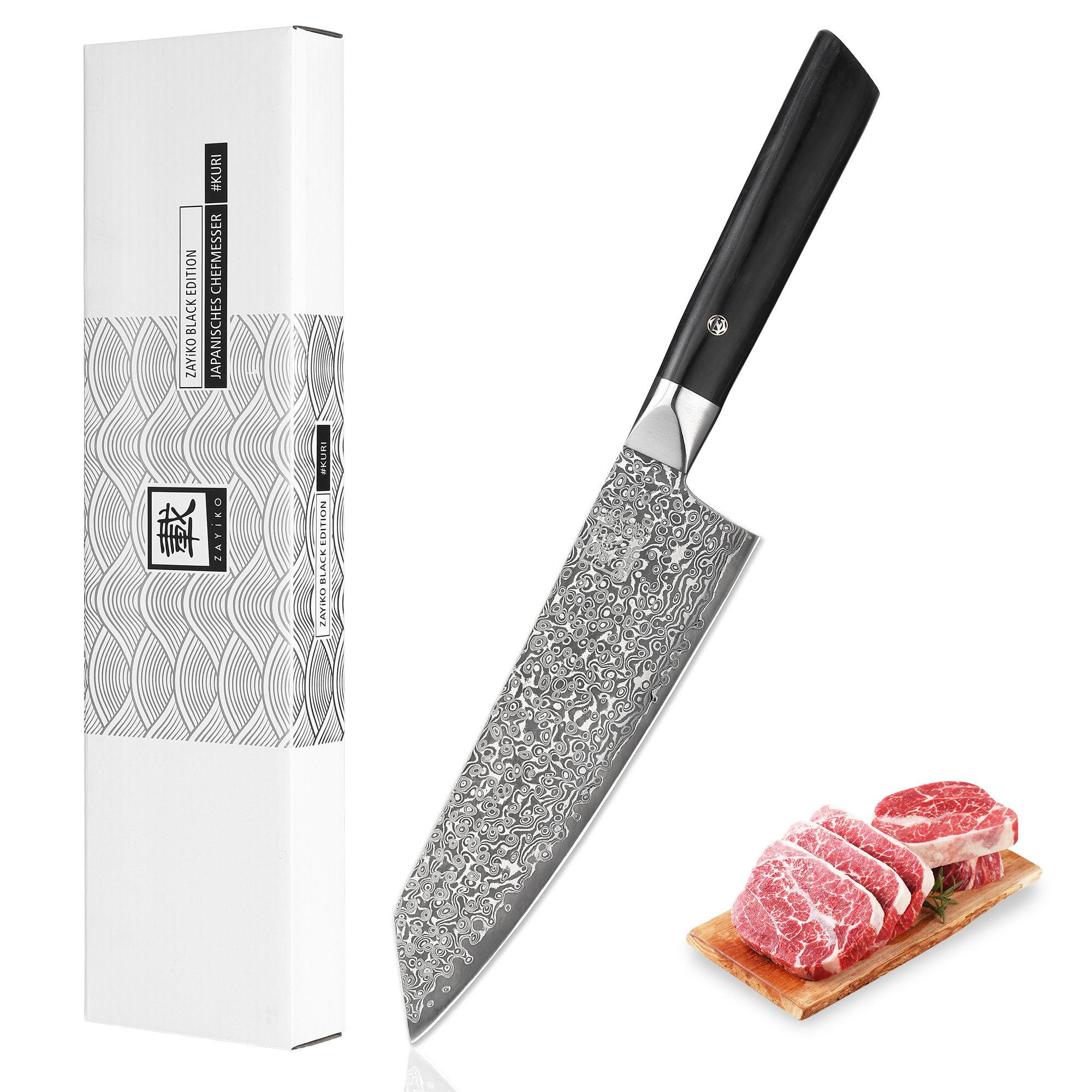 Zayiko Kiritsuke-Messer Schwarz 33 cm