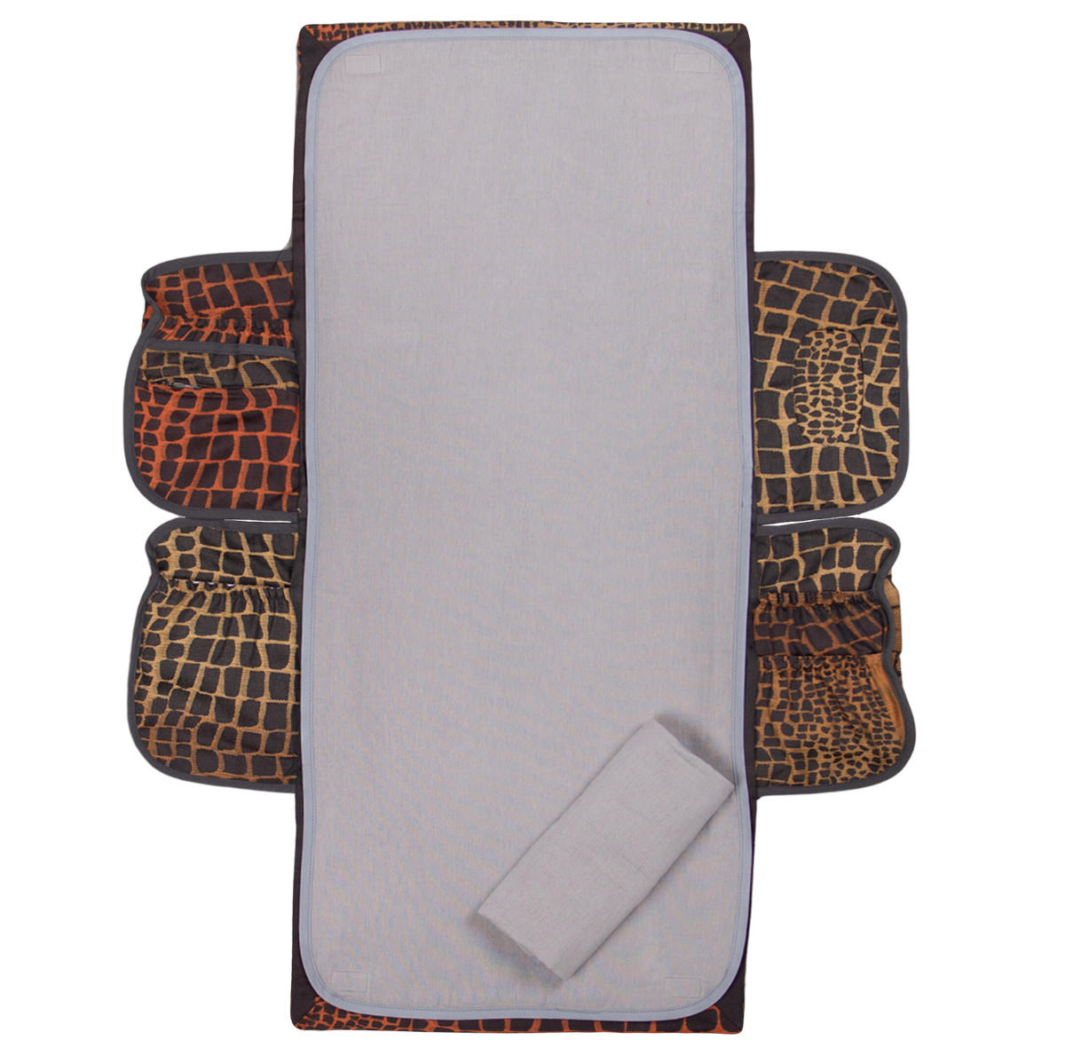 WICKELTASCHEN ORGANIZER Wickelmax - Dunkelbraun/Goldfarben, Textil (20/25cm) - Hoppediz