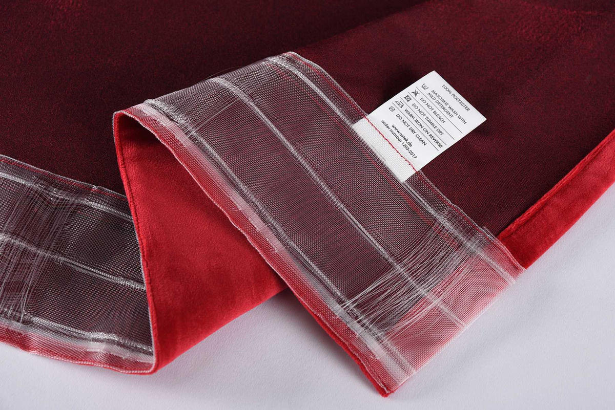 VORHANG 2ER SET MILANO HxB 235x135 cm Rot - Hellrot, Textil (135/235cm) - Gardinenbox