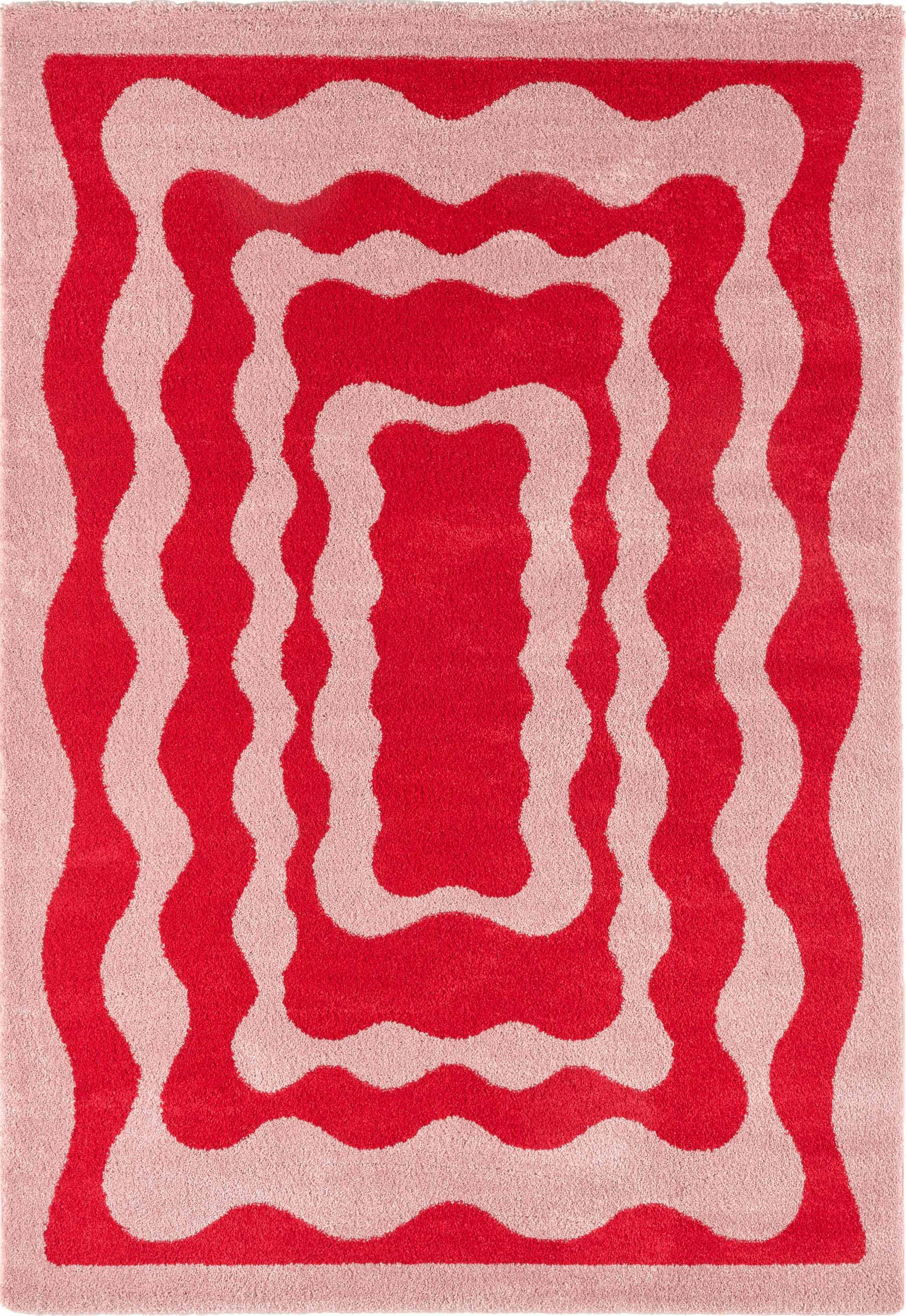 TEPPICH vintage rot Groovy 80x140 cm - Rot, Textil (80/140cm) - Nazar Rugs