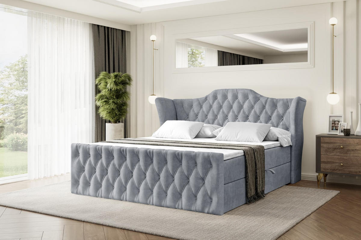 BOXBETT VILA-Z - 200x200 cm - H4 - Grau - Grau, Holzwerkstoff (200/200cm) - ALTDECOR