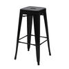 BARHOCKER Sitzhöhe 77cm Metall Industriedesign stapelbar Schwarz - Schwarz, Metall (43/77/43cm) - PROREGAL