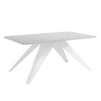 AUSZIEHTISCH XANDRO 160/90/76 cm mit Metallgestell, Weiß / Bianco - Perlmutt/Weiß, Holzwerkstoff/Metall (90/160/76cm) - Idohome