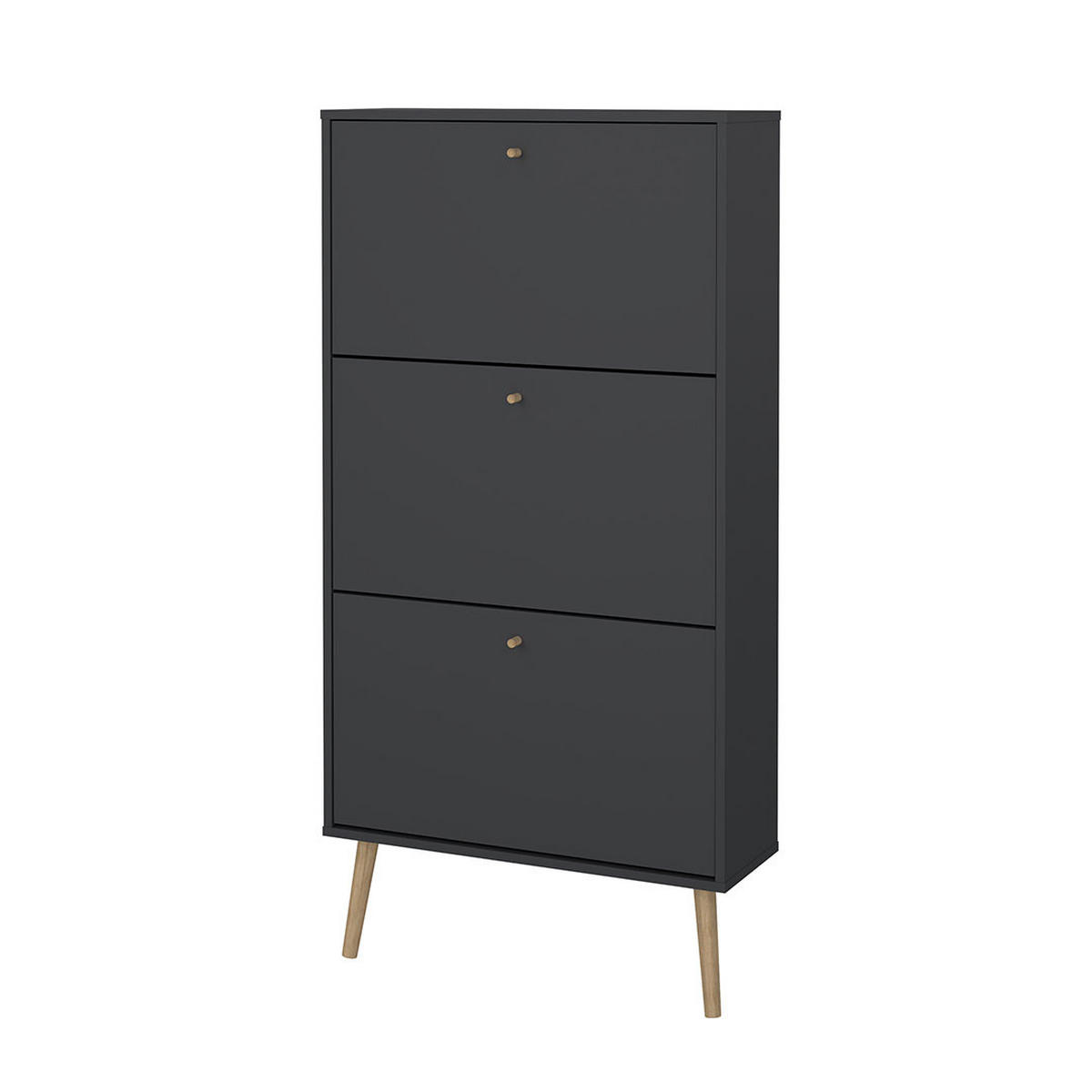 SCHUHSCHRANK, Bodo, Grau, Holzwerkstoff, 71 x 24 x 140 cm - Grau, Holzwerkstoff (71/140/24cm) - ebuy24